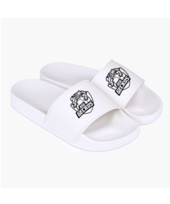 Badeschlappen weiss/schwarz